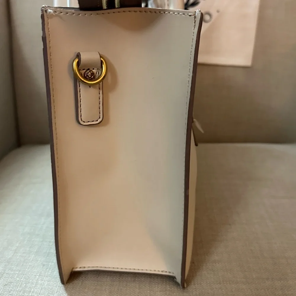 Anne Klein Cream Satchel Structured Design